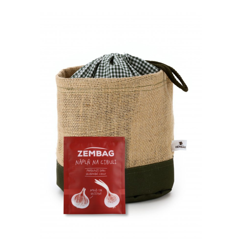 ZEMBAG pytel na 2 kg cibule olivově zelený  