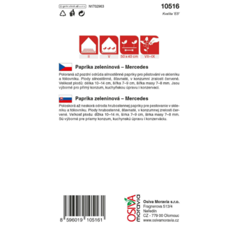 Paprika zeleninová Mercedes 