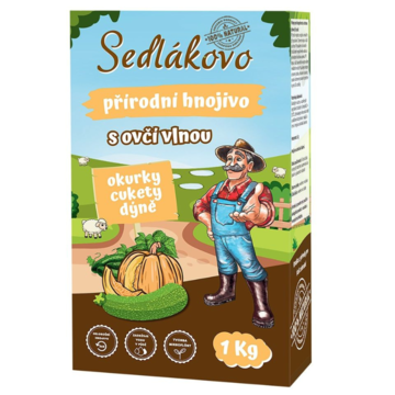 Sedlákovo hnojivo s ovčí vlnou na okurky, cukety a dýně 1 kg 