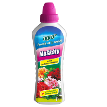 AGRO Kapalné hnojivo pro muškáty a jiné balkónové květiny 1 l