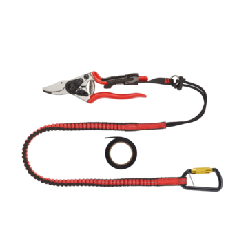 Poutko a páska FELCO 938 a šňůra FELCO 939 připojené k nůžkám