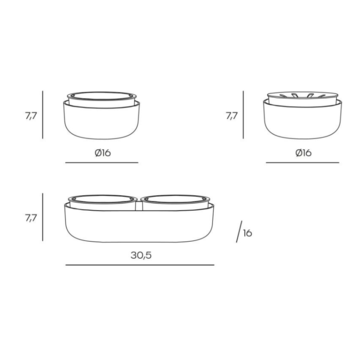 Rozměry misek na microgreens