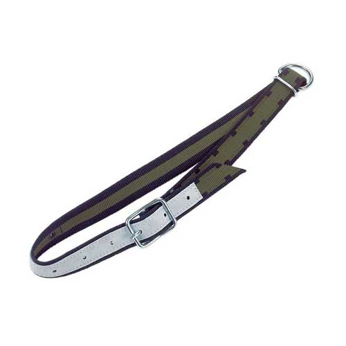 Obojek pro skot, bez řetězu 150 x 5,5 cm, TREVIRA, zesíleno kůží, oválný článek s D kruhem 