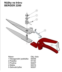 ND pro nůžky na trávu BERGER 2200