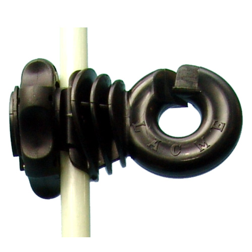 Izolátor kruhový s maticí na tyč pro lanko i pásku
