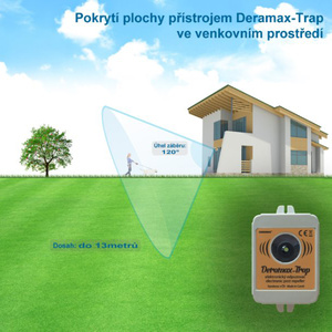 Pokrytí plochy přístrojem Deramax-Trap ve venkovním prostředí