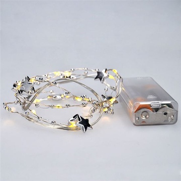 LED řetízek s dekoracemi, 20 LED, 1 m, 2x AA, IP20