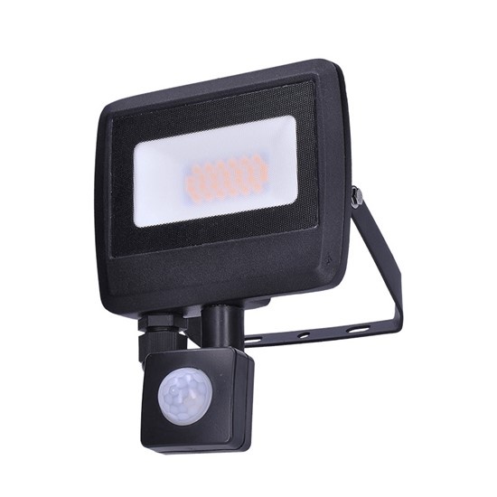 LED reflektor Easy se senzorem, 10W, 800lm, 4000K, IP44, černý