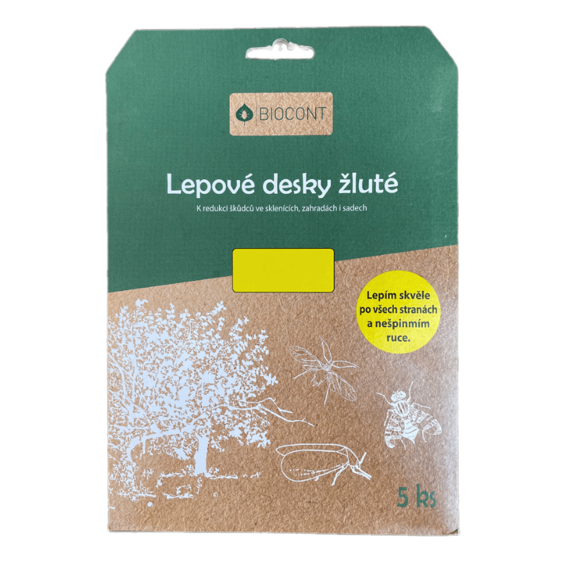 Biocont - žluté lepové desky 5 ks 