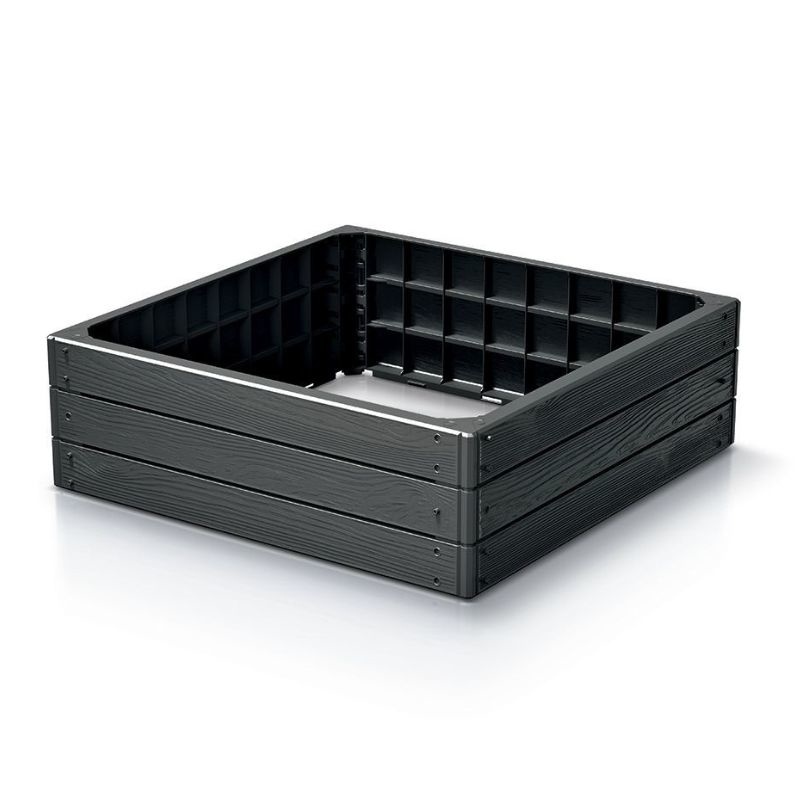 Vyvýšený záhon BASE WOODY 75,6 cm antracit