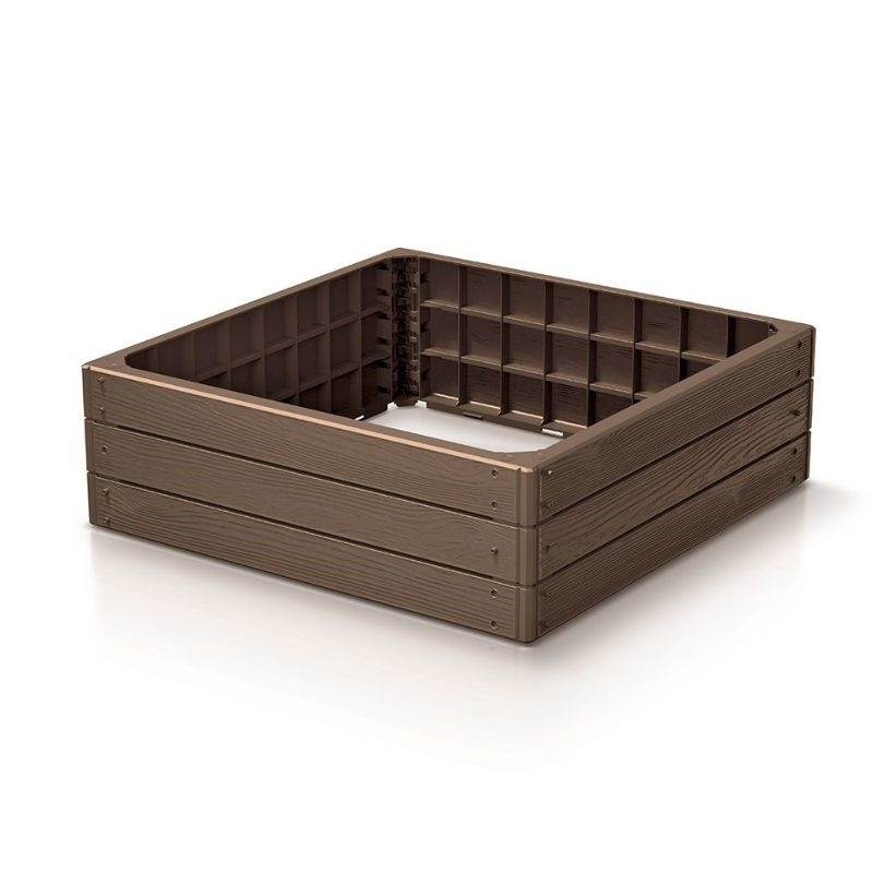 Vyvýšený záhon BASE WOODY 75,6 cm rustikální cihlová