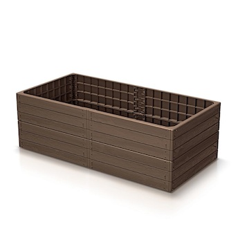 Vyvýšený záhon BASE WOODY 149,2 cm stohovatelný rustikální cihlová